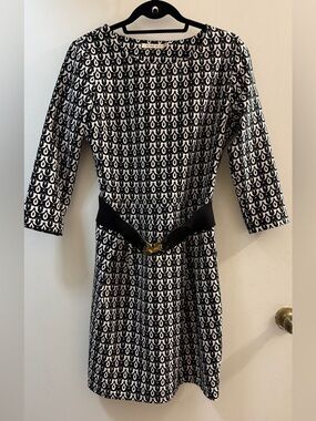 Samsara Geometric Print Dress 8-10 (Tag 14) Belted